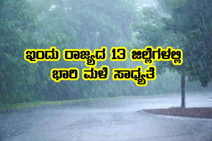 Heavy rain in 13 district