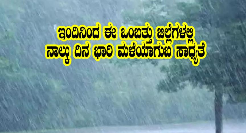 Rain alert nine districts